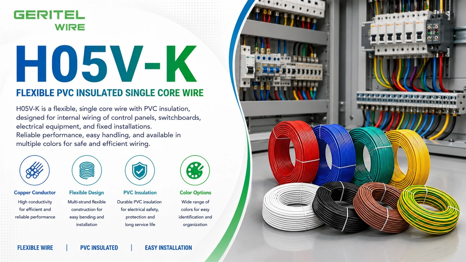 H05V-K 0.5 mm² red panel wire H05V-K 0.5 mm² red panel wire